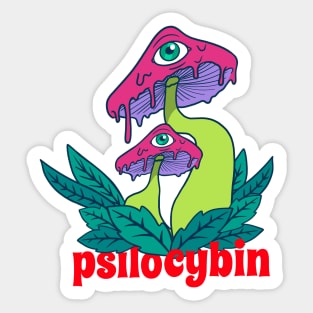 Psilocybin mushroom, Microdose mushrooms, Magic Mushrooms, hallucinogenic mushrooms, Sticker